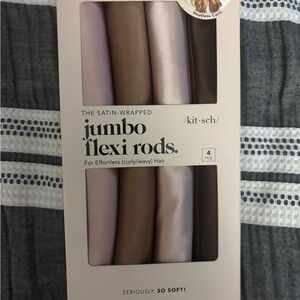 Kitsch Satin-Wrapped Jumbo Flexi Rods - Brown and Cream